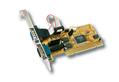 EXSYS EX-41052-2, 2 x seriell, 3,3V & 5V 64/32-bit P&P, 2 x DB9M plugg, 16C550