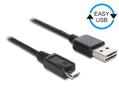 DELOCK Cable EASY-USB 2.0 Type-A > Micro-B male 50 cm black (85156)