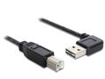 DELOCK Easy-USB-Kabel 2.0 A(gewinkelt re/li) -> B 0.5m schw