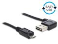DELOCK Easy USB 2.0 USB-kabel 50cm Sort