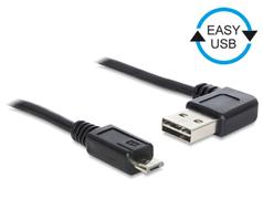 DELOCK Easy USB 2.0 USB-kabel 50cm Sort