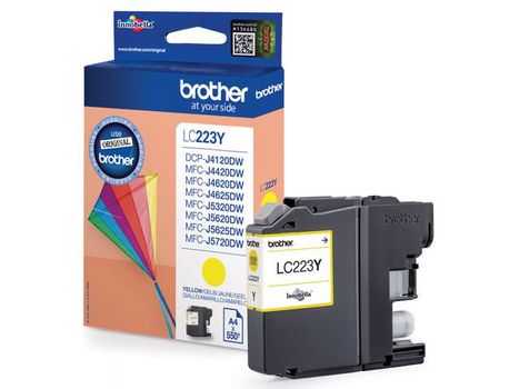 BROTHER LC223Y - Yellow - original - ink cartridge - for Brother DCP-J4120,  J562, MFC-J4625,  J480, J5320, J680, J880, Business Smart MFC-J4420 (LC223Y)