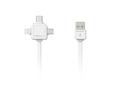 ALLOCACOC Power USB Multicable, 1,5 m, Type-C, Lightning, Micro USB, vit