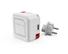 ALLOCACOC Power USB HUB Powerbank med laddare och batteri, 5000mAh, 4x USB