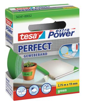 TESA 56341 Power Perfect 19mm x 2,75m, grønn (56341-00032-03)