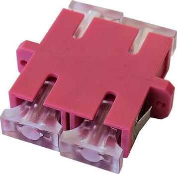 SOLAR PLUS Adapter SC duplex OM4, multimode,  farve: violet (SSCUPHBRD-EV)
