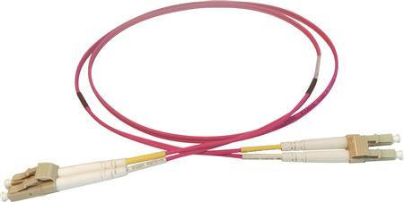 SOLAR PLUS Patchkabel LC-LC 50/125 OM4 multimode,  duplex, længde: 1,0 meter, farve: violet med LSZH kappe (S1LCLCOM4DEV)