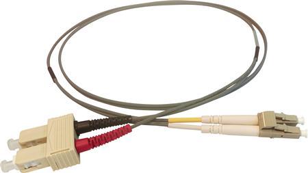 SOLAR PLUS Patchkabel LC-SC 62,5/125 OM1 multimode,  duplex, længde: 5,0 meter, farve: grå med LSZH kappe (S5LCSC62DGY)