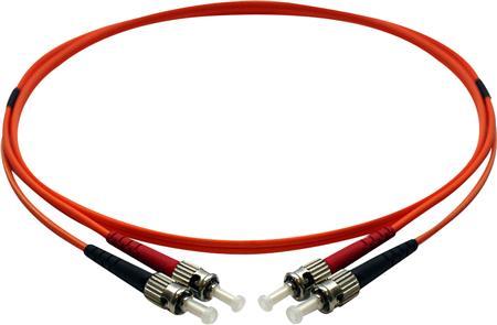 SOLAR PLUS Patchkabel ST-ST 50/125 OM2 multimode,  duplex, længde: 3,0 meter, farve: orange med LSZH kappe (S3STST50DOR)