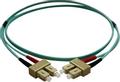 SOLAR PLUS Patchkabel SC-SC 50/125 OM3 multimode, duplex, længde: 0,5 meter, farve: aqua med LSZH kappe