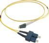 SOLAR PLUS Patchkabel LC-SC 9/125 OS2 singlemode, duplex, længde: 0,5 meter, farve: gul med LSZH kappe