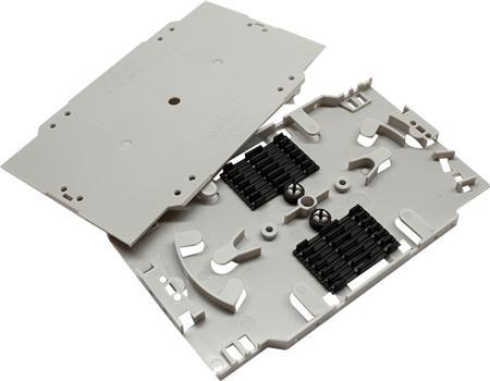 SOLAR PLUS Splidsekassette universal for 12 splidsninger,  komplet med splidseholder og låg, farve: beige (SSPLICE12TRAY)