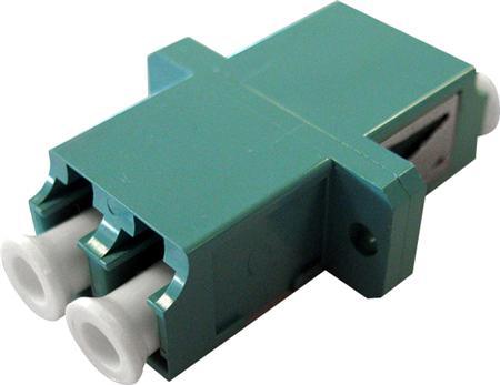 SOLAR PLUS Adapter LC duplex OM3 multimode,  farve: aqua (SLCUPHBRD-AQ)