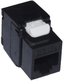 SOLAR PLUS Konnektor kat 5e UTP keystone, tool-less,  farve: sort (DK-KS5EUB)