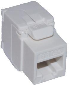 SOLAR PLUS Konnektor kat 5e UTP keystone, tool-less,  farve: hvid (DK-KS5EUW)