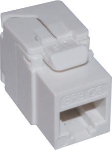 SOLAR PLUS Konnektor kat 6 UTP keystone, tool-less,  farve: hvid (DK-KS6UW)