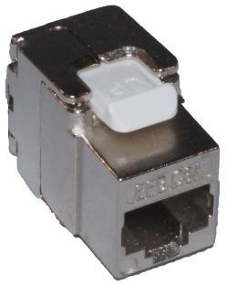 SOLAR PLUS Konnektor kat 6A FTP keystone, tool-less,  farve: krom (DK-KS6ASLP)