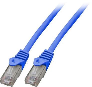 SOLAR PLUS Patchkabel kat 5e U/UTP, længde: 1,0 m, farve: blå med LSZH kappe (K8110BL.1)