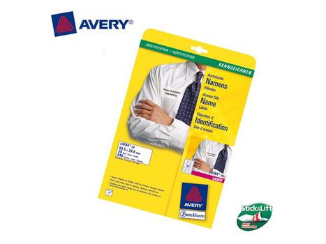 AVERY Self-Adhesive Name Badge 63.5x29.6mm White (Pack 540) L4784-20 (L4784-20)