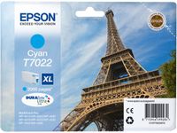 EPSON T7022 ink cartridge cyan high capacity 21.3ml 2.000 pages 1-pack blister without alarm (C13T70224010)