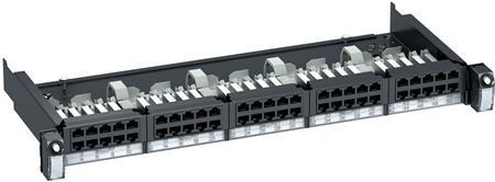 LAURITZ  KNUDSEN "Patchpanel tele Actassi® 19"" 1HE
50 stk. RJ45 telestik
Farve: koksgrå med Quick Fit" (VDIG141501)
