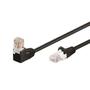 GOOBAY UTP patchkabel CAT.5E, lige/vinkel stik - sort - 3,0 m.