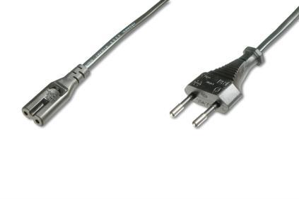 ASSMANN Electronic Digitus Power Cable Type C (EU) to C7. Black. 1.8m Factory Sealed (AK-440104-018-S)