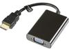 DELTACO HDMI till VGA-adapter, 19-pin ha - 15-pin+3, 5mm, 0,2m, svart
