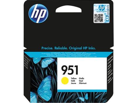 HP 951 Yellow Standard Capacity Ink Cartridge 700 pages for HP OfficeJet Pro 251/ 276/ 8100/ 8600/ 8610/ 8620 - CN052AE (CN052AE)