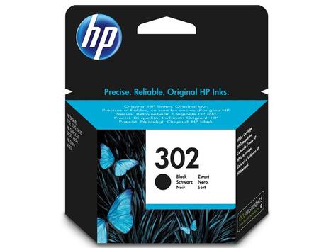 HP 302 Black, Ink cartridge,  190 pages (F6U66AE)