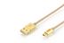 EDNET USB 2.0 HighSpeed reversible Connection Cable USB A M /microUSB B M 1m gold