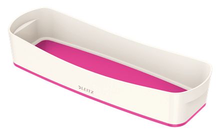 LEITZ MyBox æske Long u/låg 307 x 55 x 105 mm, hvid/pink (52581023)