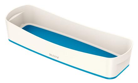 LEITZ MyBox æske Long u/låg 307 x 55 x 105 mm, hvid/blå (52581036)