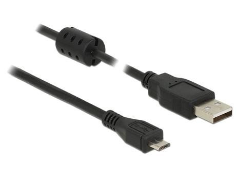 DELOCK Cable USB 2.0 Type-A male > USB 2.0 Micro-B male 0.5 m black (84900)