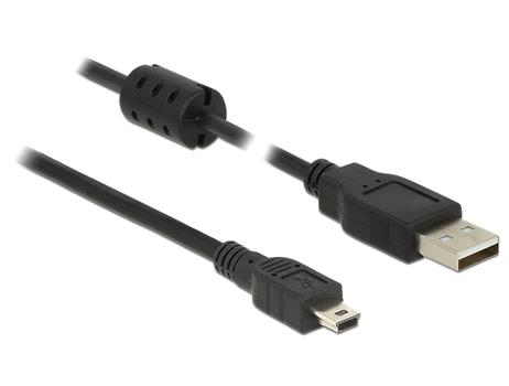 DELOCK Cable USB 2.0 Type-A male > USB 2.0 Mini-B male 1.5 m black (84913)