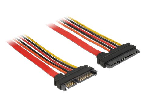 DELOCK Extension cable SATA 6 Gb/s 22 pin plug > SATA 22 pin receptacle (3.3 V + 5 V + 12 V) 50 cm (84920)