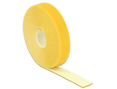 DELOCK Hook-and-loop fasteners L 5 m x W 20 mm roll yellow (18739)