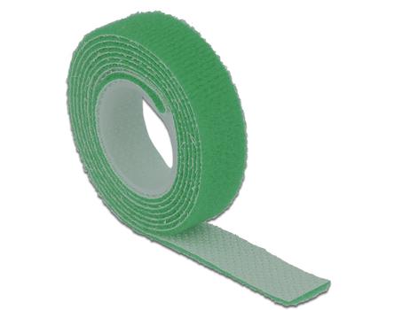 DELOCK Hook-and-loop fasteners L 1 m x W 13 mm roll green (18725)