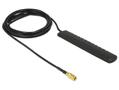 DELOCK DAB+ DVB-T2 Antenna SMB Plug 20 dBi active omnidirectional black adhesive mounting