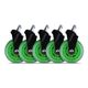 L33T 3" Casters for gaming chairs (Green) Univ., 5 pcs