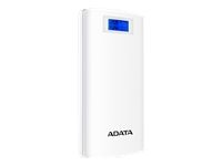 A-DATA P20000D Power Bank, 20000mAh, LED flashlight,  white (AP20000D-DGT-5V-CWH)