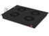 LinkIT Viftepakke, 4 vifter for 19", termostat Svart for rackmontasje