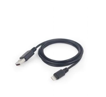 GEMBIRD USB data sync and charging lightning cable, 2m, black (CC-USB2-AMLM-2M)