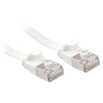 LINDY Patchkabel Cat6A U/FTP Flachband weiß 0.30m (47540)
