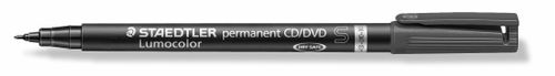 STAEDTLER Lumocolor CD/DVD Permanent Marker 0.4mm Line Black (Pack 10) - 310CDS9 (310 CDS-9)