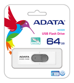 A-DATA ADATA UV220 64GB White/ Gray USB 2.0 (AUV220-64G-RWHGY)