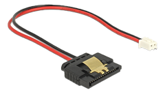 DELOCK 15 pin Serial ATA strøm Modtager 2-pin intern strøm (female) Sort Rød 20cm