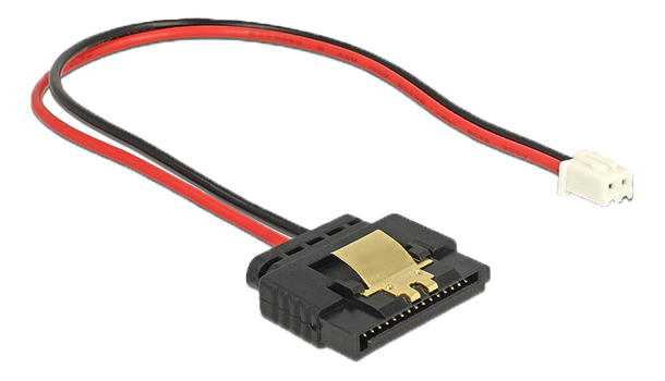 DELOCK Strömkabel 2 stifts hona till SATA 15 stifts mottagare (5 V) (85336)