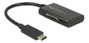 DELOCK USB 3.1 Gen 1 Card Reader, USB-C male, 4 Slots, black