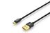 EDNET USB 2.0 kabel, Reversible,  USB-A: Han - USB-Micro B: Han, 1,0m, Sort nylon